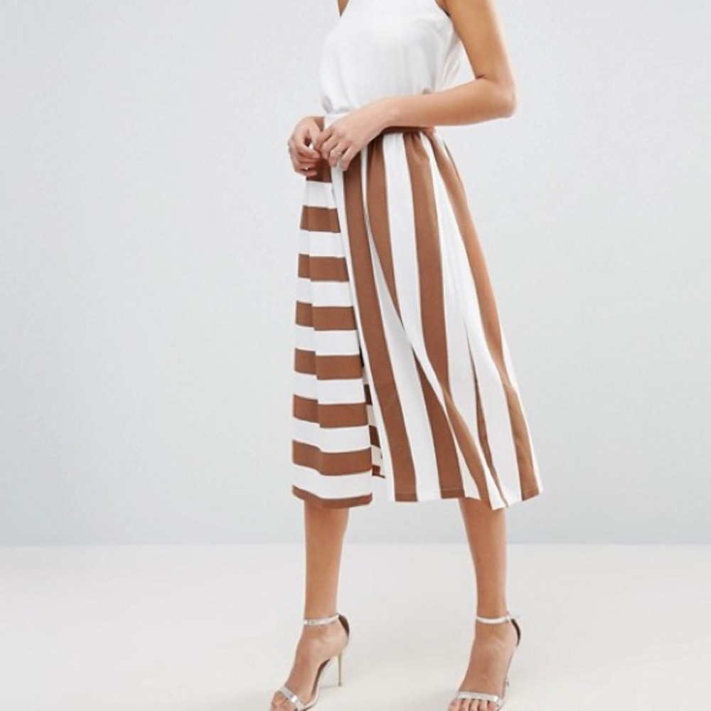 ASOS Mixed Stripe Culotte Pants