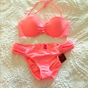 Victoria Secret 2 piece Coral/pink Bikini Sm