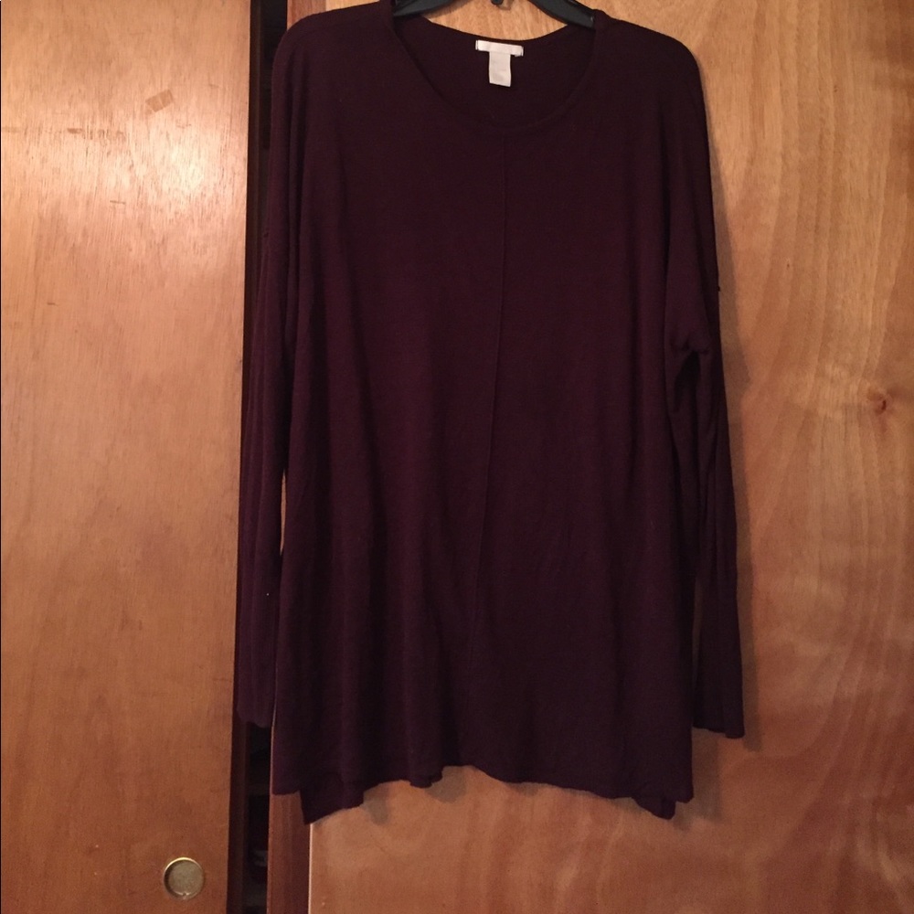 Dark maroon oversized sweater