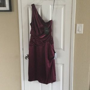Purple ABS satin 1 should dress NWT size 4