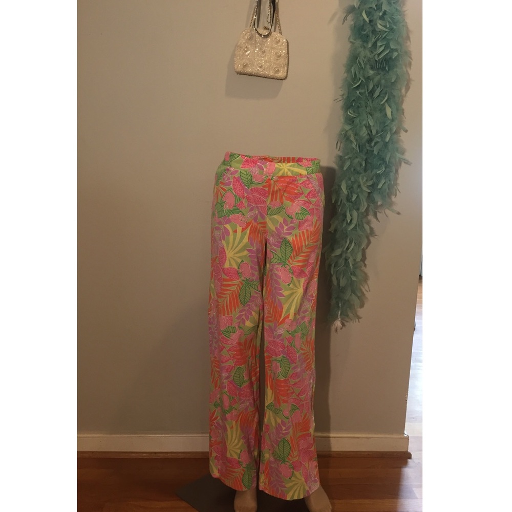 LILLY PULITZER Frog Pattern Cotton Pants