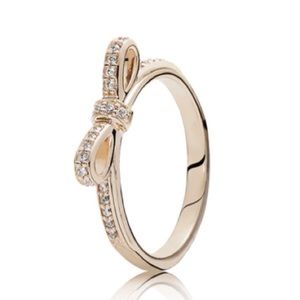 Pandora rose gold bowtie ring