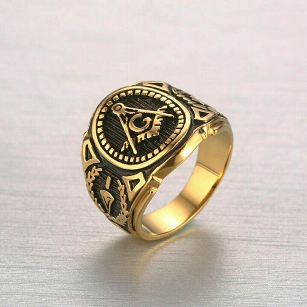 Men's Traditional Masonic Logo Ring