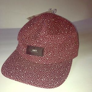Obey burgundy speckled hat