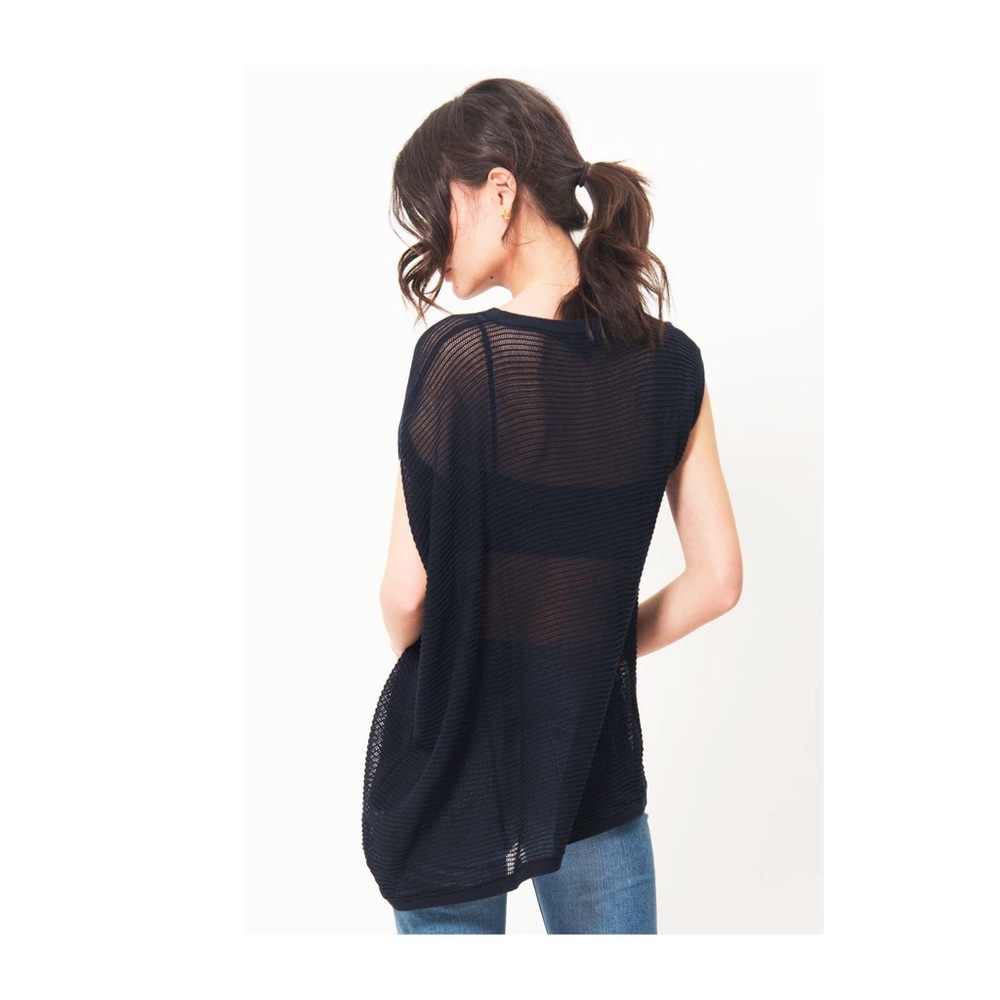 Sen Collection Mica Black Asymmetrical Top NWT - Picture 3 of 3