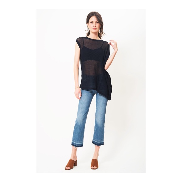 Sen Collection Tops - Sen Collection Mica Black Asymmetrical Top NWT