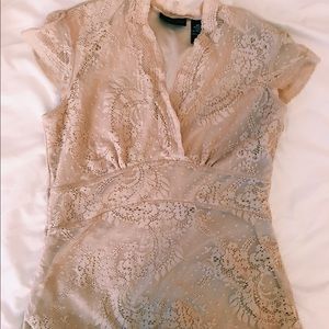 ✨ New York & Co Fitted Lace Blouse ✨