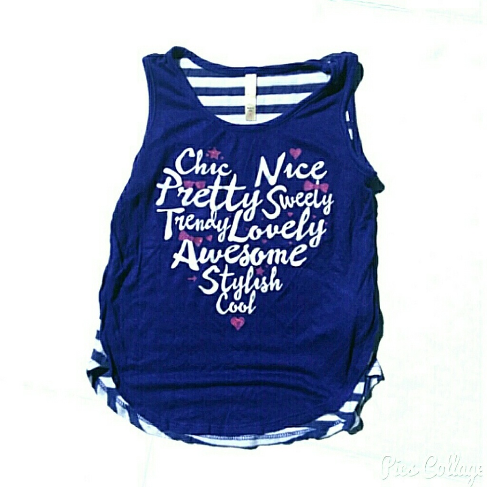Runway Girl Blue and white stripe Top