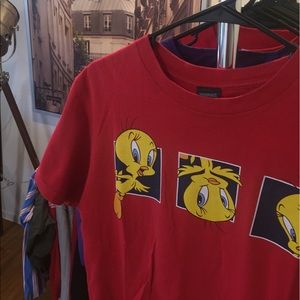 Men's Tweety Warner Bros Shirt Double Sided Unisex
