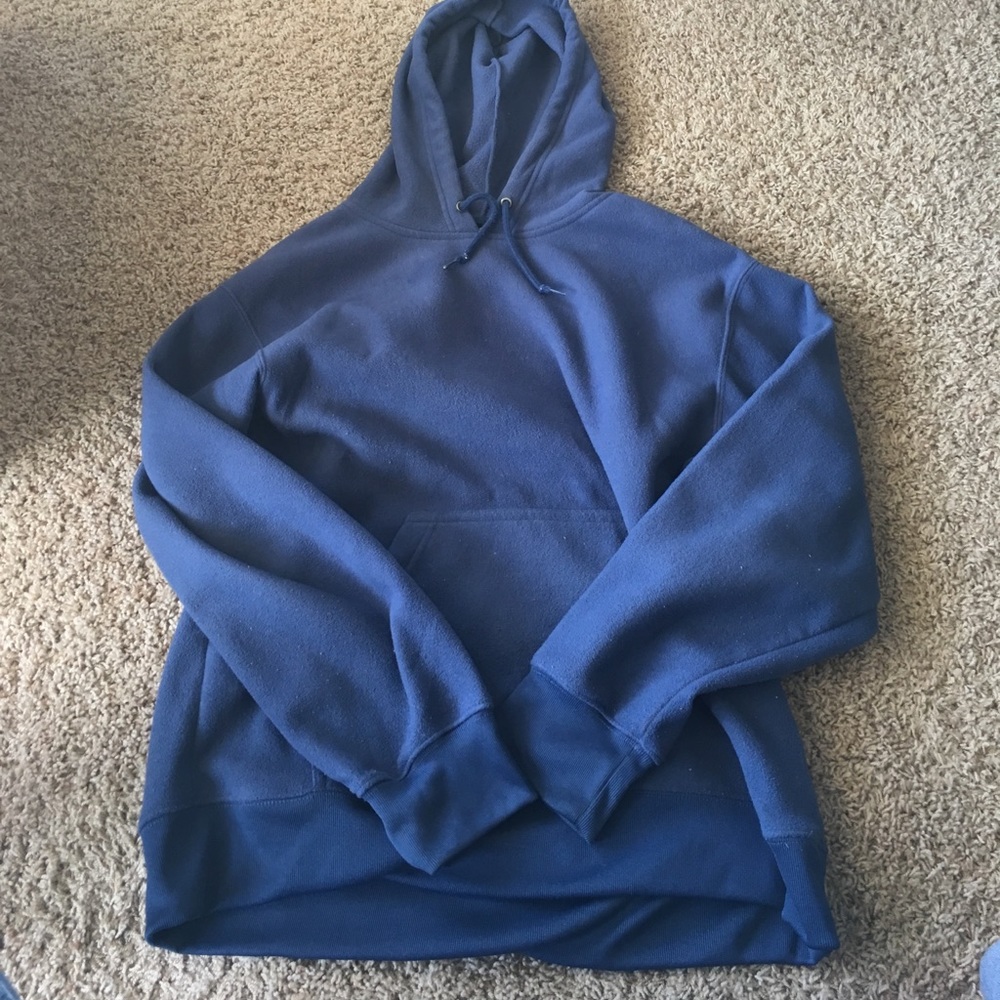 Dusty slate blue hoodie sweatshirt