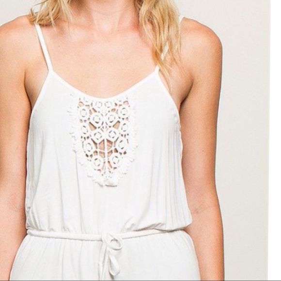 Crochet Detail Tank -Black & Ivory - Picture 4 of 6