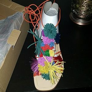 Zara pom pom sandal