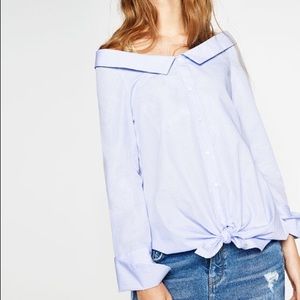 Zara off the shoulder Shirt