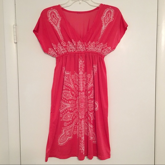 Dresses & Skirts - Pinkish Red Floral Mini Dress