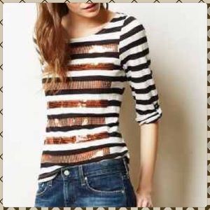 Anthropologie Postmark Sequin Top
