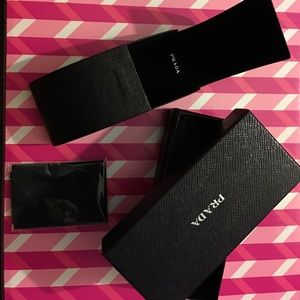 Prada Glasses/Sunglasses Case, Cloth and Box. New
