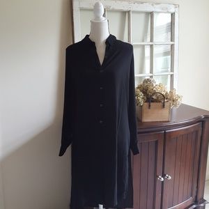 Rock & Republic Long Black Button Up Tunic