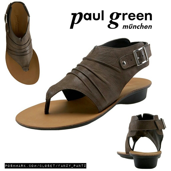 Paul Green Shoes - Paul Green leather 'Esha' sandals thong 8 US size