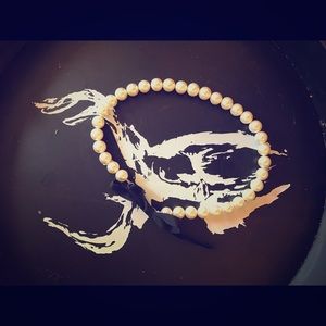 Jcrew ribbon tie pearls