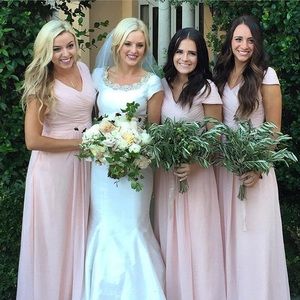 Light pink/ blush bridesmaid dress worn 1x