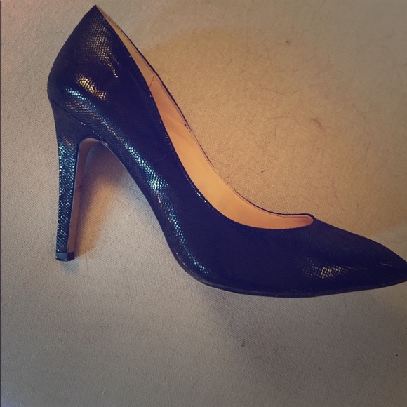 Jessica Simpson black heels with sequin pattern - Picture 1 of 3