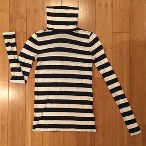 J.Crew Tissue Turtleneck T-Shirt in Stripe
