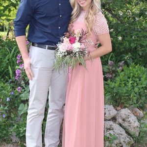 asos dusty pink bridesmaid dress