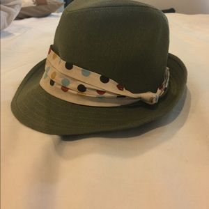 Green fedora hat
