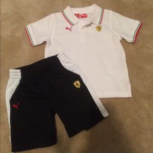 Puma polo and mesh short set -24 months