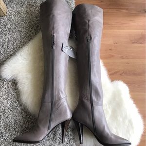 H&M - Over knee leather boots, size 38  EUR, 7 US