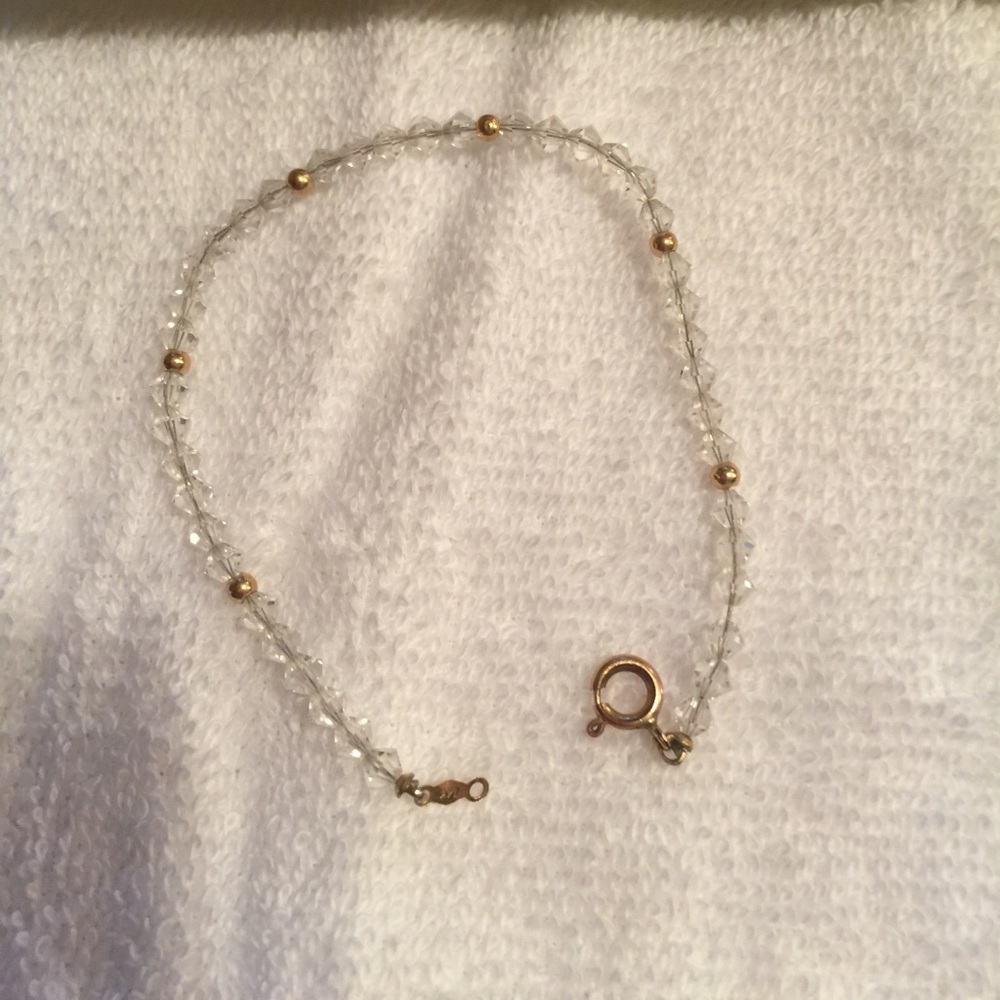 Beautiful , sparkly crystals and 14k gold beads!