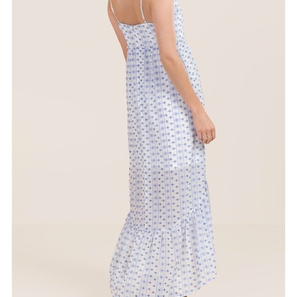 Shelly ruffle embroidery maxi dress 💙 - Picture 2 of 3