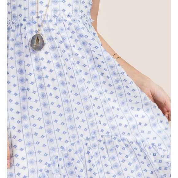 Shelly ruffle embroidery maxi dress 💙 - Picture 3 of 3