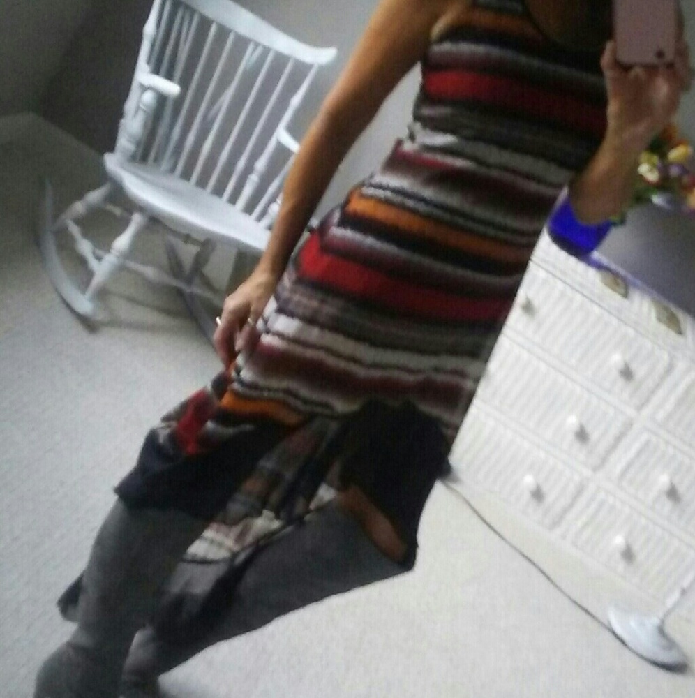 Hi low Maxi .. cute print size M