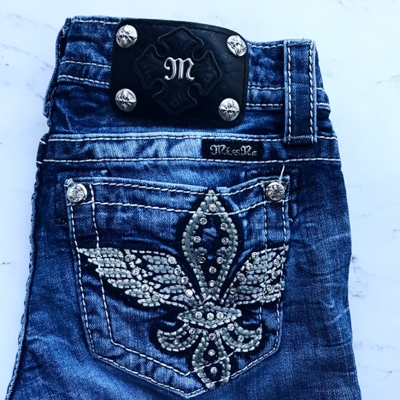 Miss Me Pants - Miss Me Bermuda Jean Denim Shorts