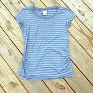 Blue striped maternity tshirt