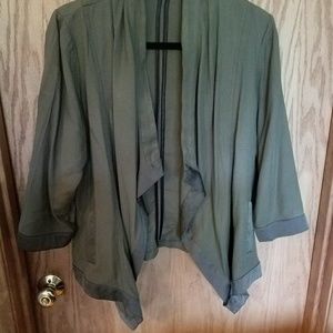 Olive green assymetrical jacket