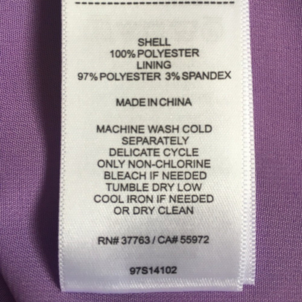 Laundry by Shelli Segal V Neck Lavender Dress Size 4 & 6 - Picture 6 of 8