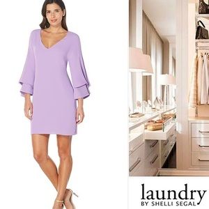 Laundry by Shelli Segal V Neck Lavender Dress Size 4 & 6