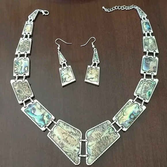 Jewelry - ❇️ SALE!! ❇️ NWOT Abalone Necklace And Earrings