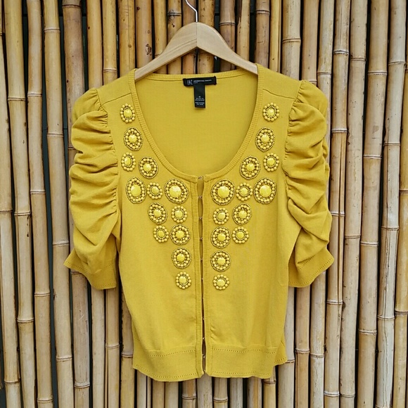 INC International Concepts Sweaters - INC Beautifully Beaded Cardigan EUC!