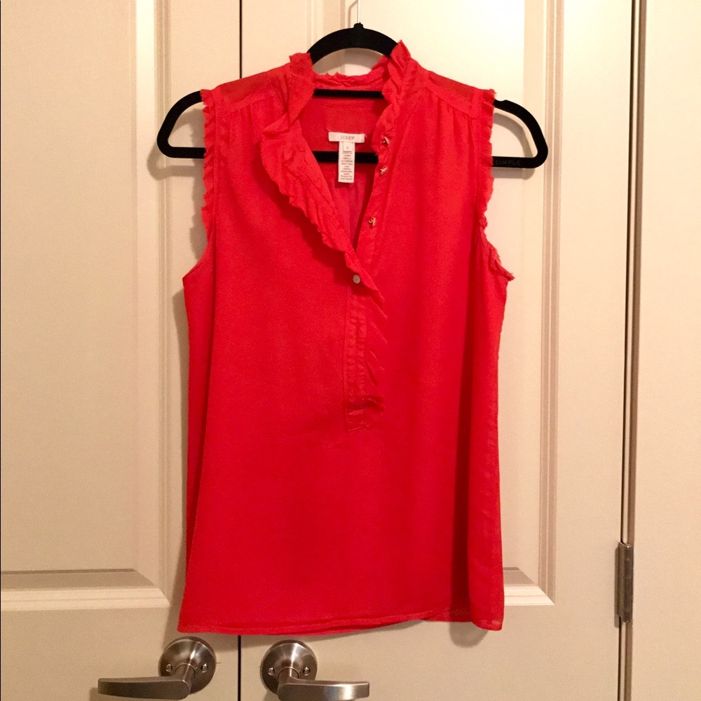 Jcrew Sleeveless Silk Top