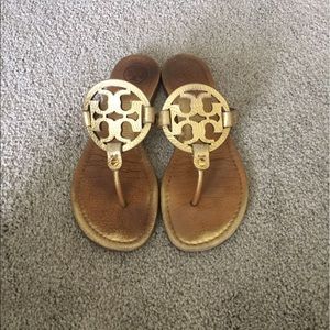 Tory Burch Gold Miller Sandals
