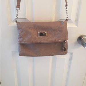 Cross body purse beige/pink color