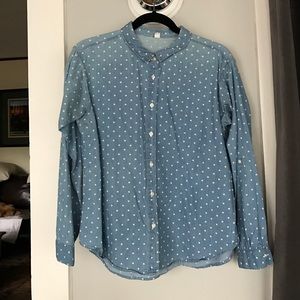 uniqlo denim button down