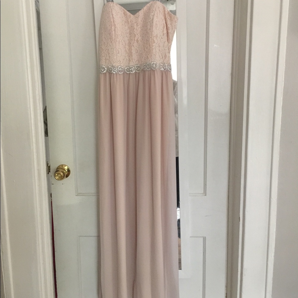 Davids Bridal Bridesmaid Dress Light Pink Size 13