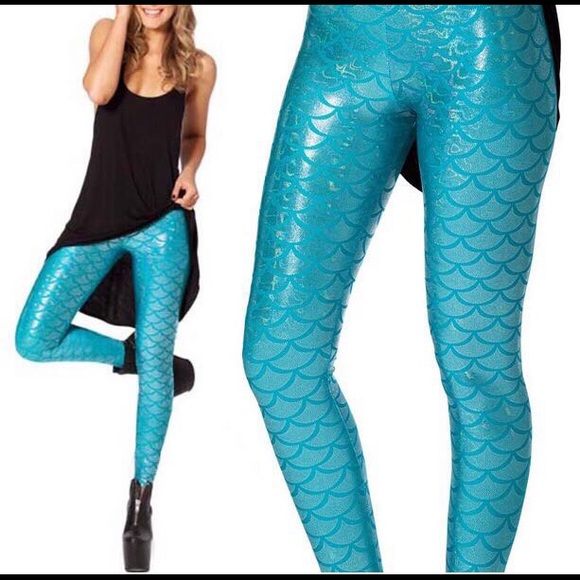 Pants - Brand New Baby Blue mermaid Leggings, yoga pants