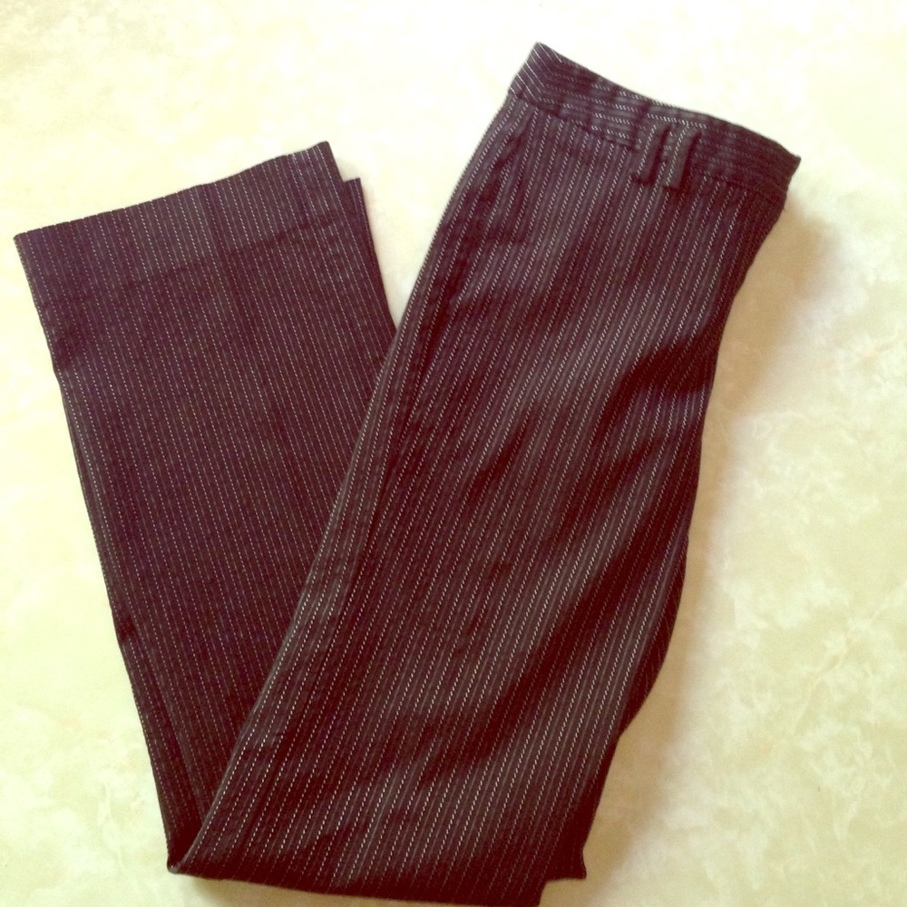 Anthropologie Elevenses Pinstripe Trousers