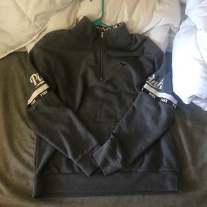 Charcoal grey Pink by Victoria's Secret half zip