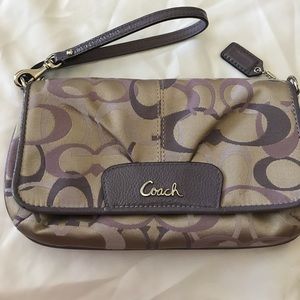 Coach purple and grey wristlet ***Authentic***